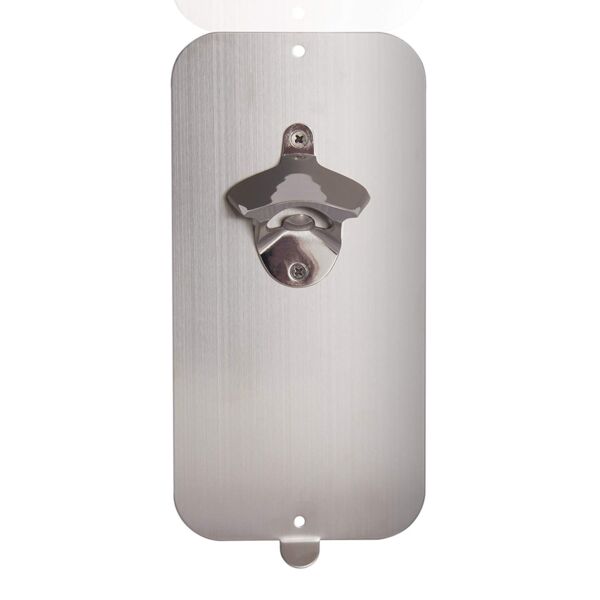 Master Magnetics Magnetic Bottle Opener and Cap Catcher, Brushed Stainless Steel Thumbnail