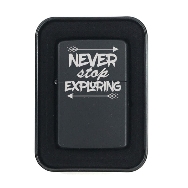 Never Stop Exploring Personalized Lighter Thumbnail