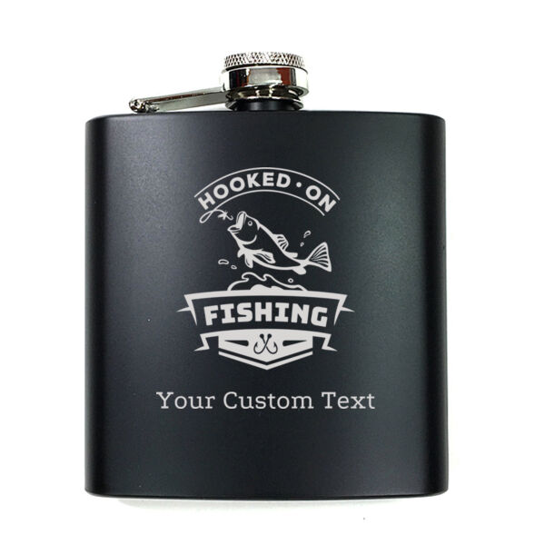 Hooked on Fishing Personalized Flask Thumbnail