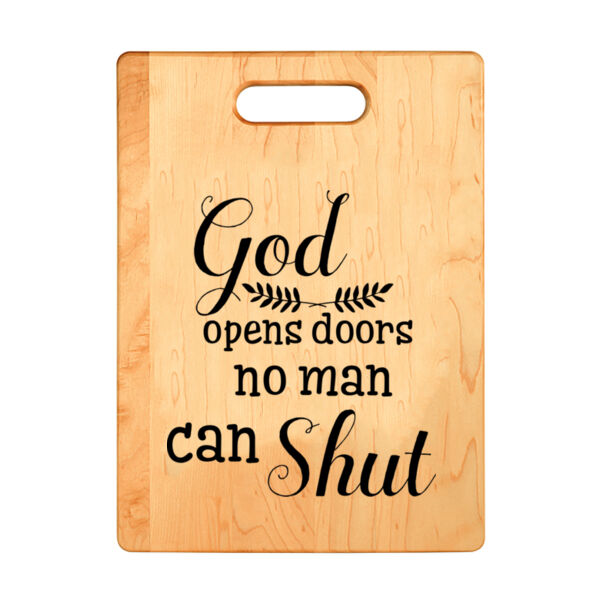 God Opens Doors .. Personalized Cutting Board Thumbnail
