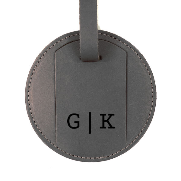 Personalized Round Luggage Tag for Dad Thumbnail