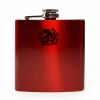 6 oz. Gloss Red Laserable Stainless Steel Flask Thumbnail