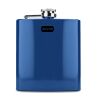 6 oz. Gloss Blue Laserable Stainless Steel Flask Thumbnail