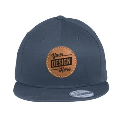 New Era Laser Engraved Patch Flat Bill Snapback Cap Bundle - Your Logo Thumbnail