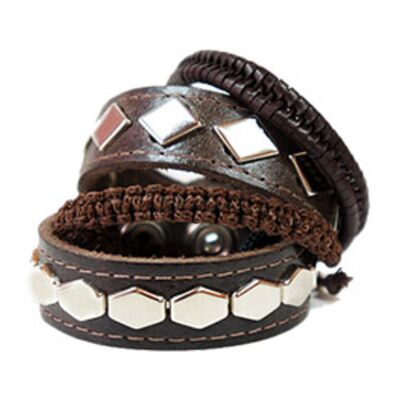 Hank Moody Bracelets Bundle Pack - Brown Thumbnail