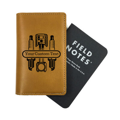 Personalized Leather Field Notes Cover for Mechanic Thumbnail